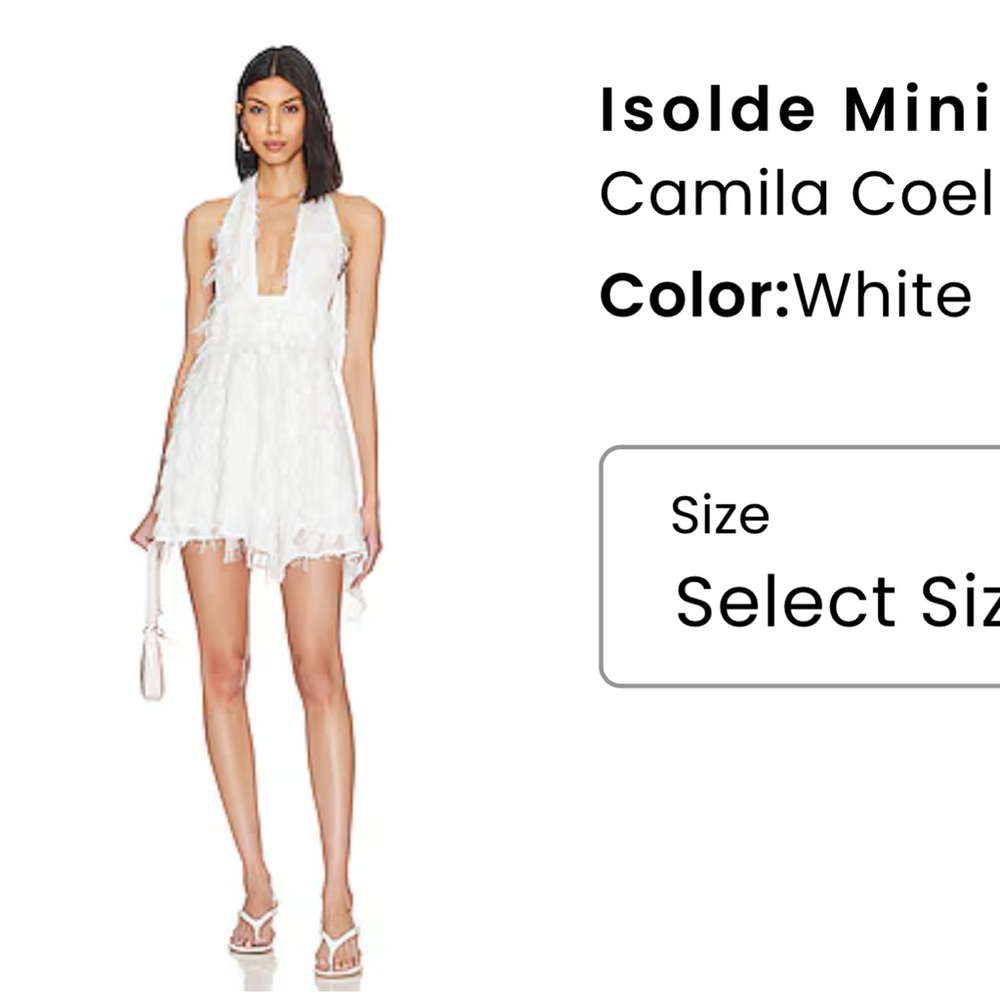 White mini dress - never worn from Revolve